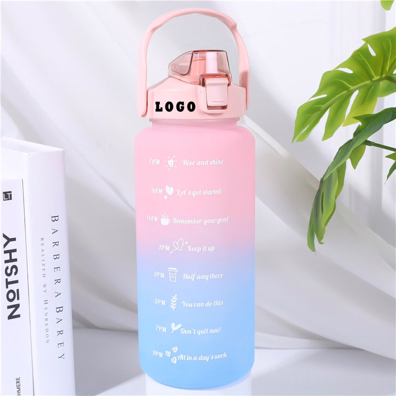 64 Oz Trendy Water Bottle With Time Marker