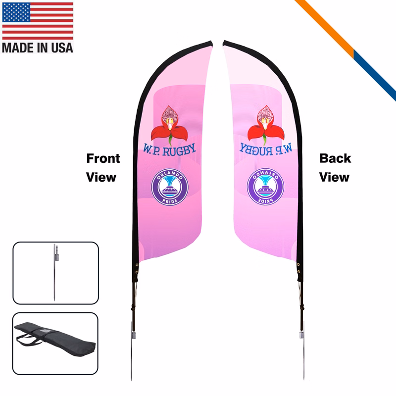 7' Cobb Single-Sided Feather Flag