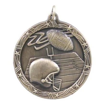Football Shooting Star Medal, 1 3/4" 1