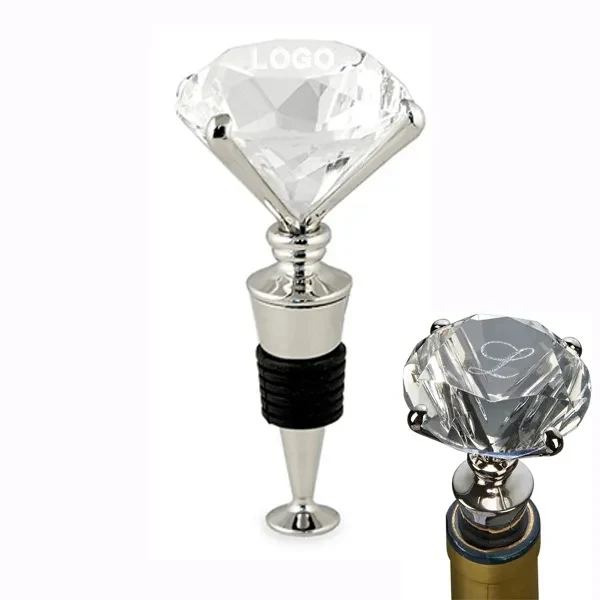 Engraved Diamond Shaped Bottle Stopper 1