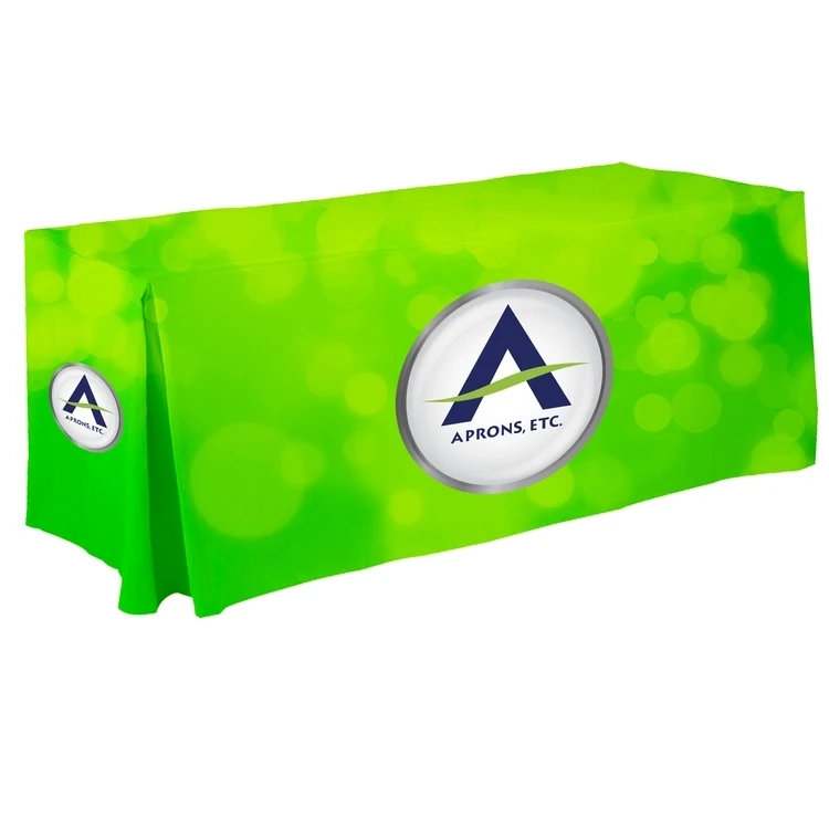 4' Overall, Pleated Corner Dye Sublimation Custom Color Imprint Table Cover 1