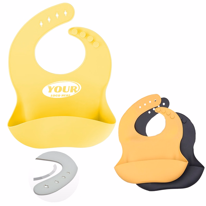 Soft Silicone Infant Bib With Adjustable Strap