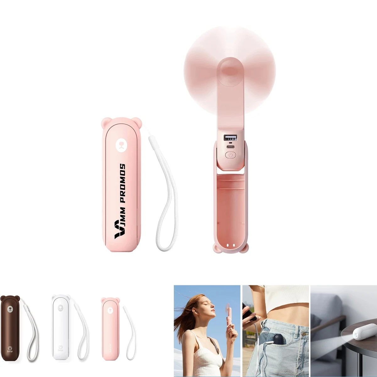 Portable Usb Rechargeable Small Pocket Fan 1