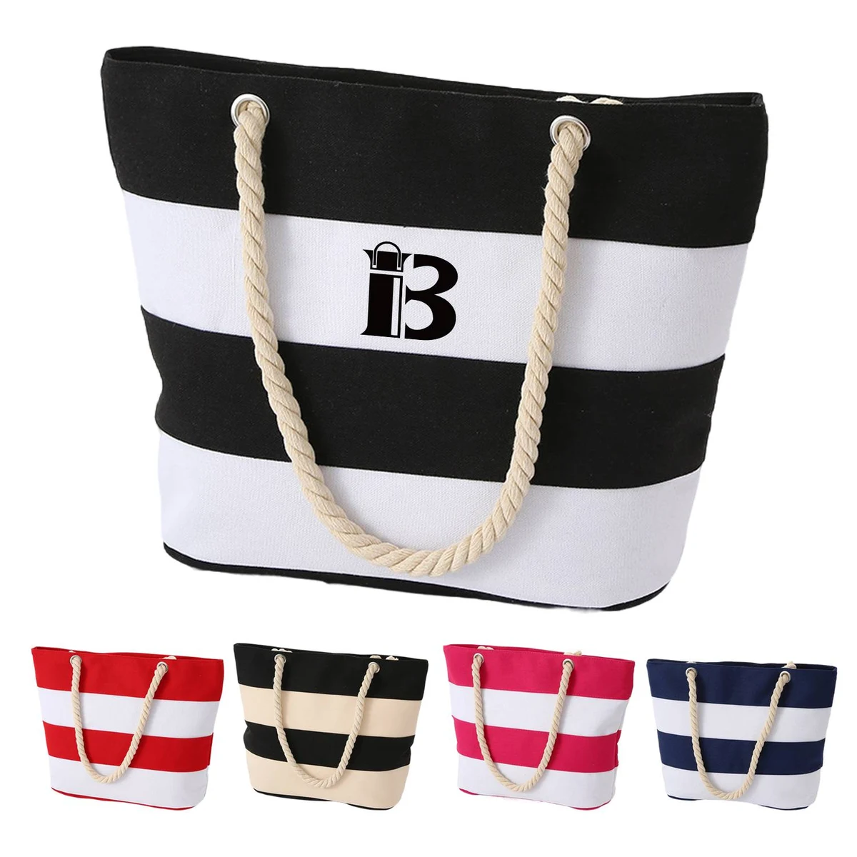 Portsmouth Cotton Canvas Boat Tote, custom tote bag with logo imprint 1