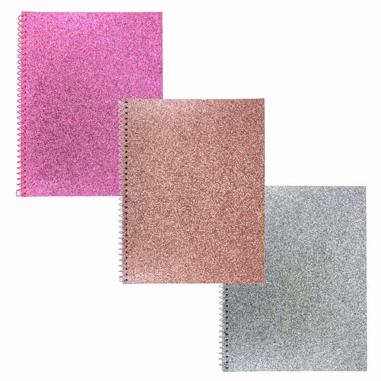 1-Subject Glitter Notebooks Assorted