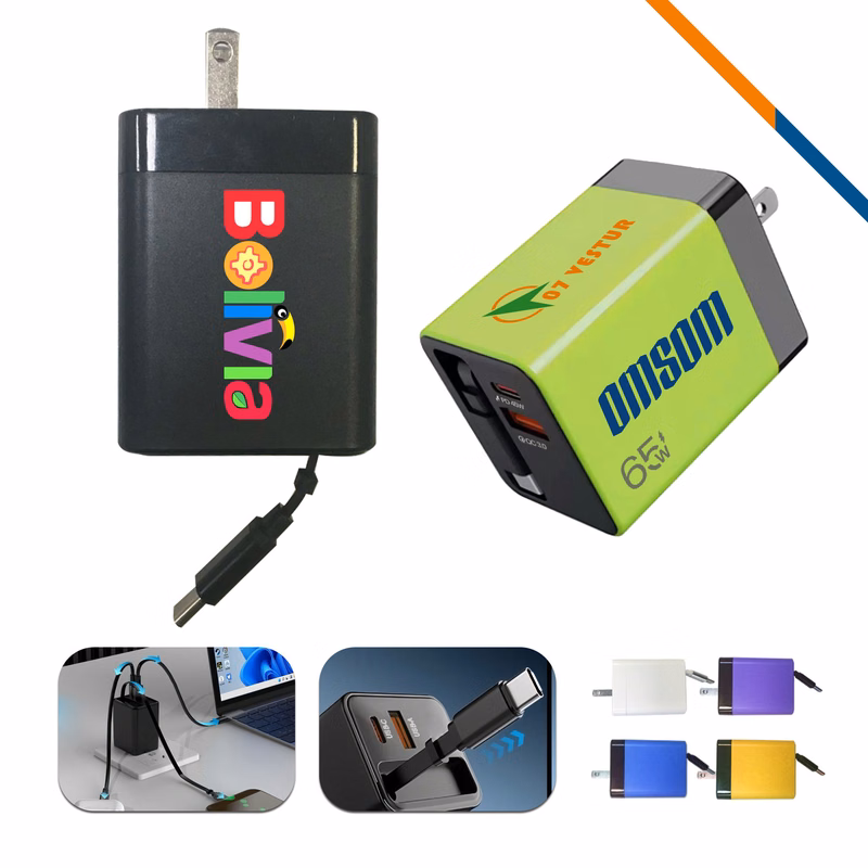 QuickPack 65W Retractable Fast Charger