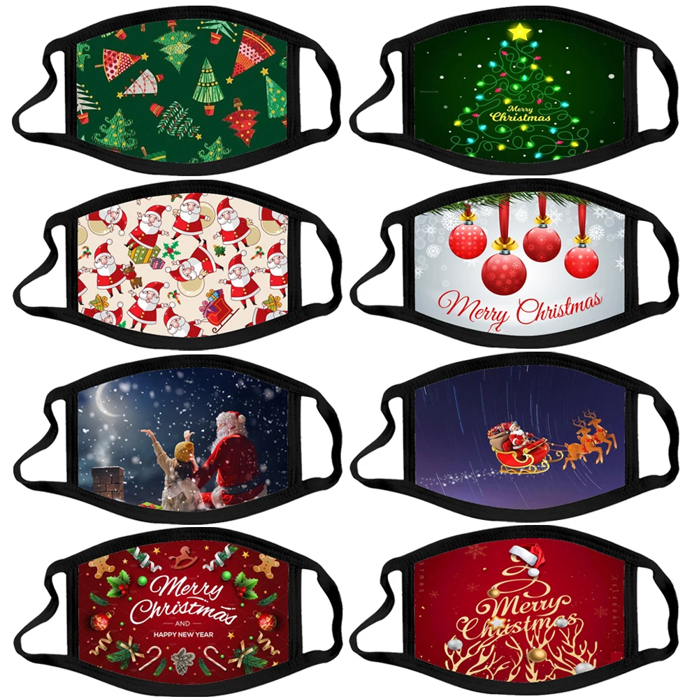 Christmas Polyester Face Mask Full Color 1
