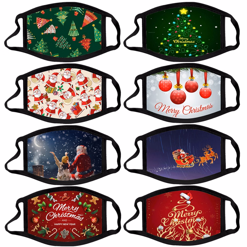 Christmas Polyester Face Mask Full Color