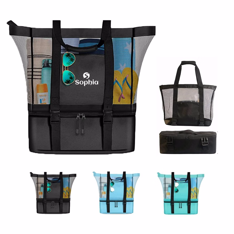 Detachable Mesh Beach Tote Bag