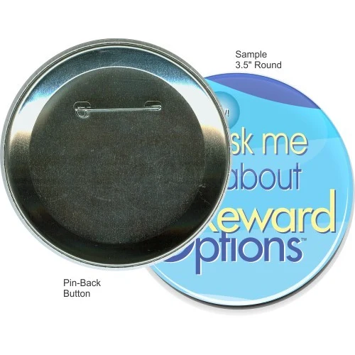 Pin-back 3 1/2 Inch Round Button 1