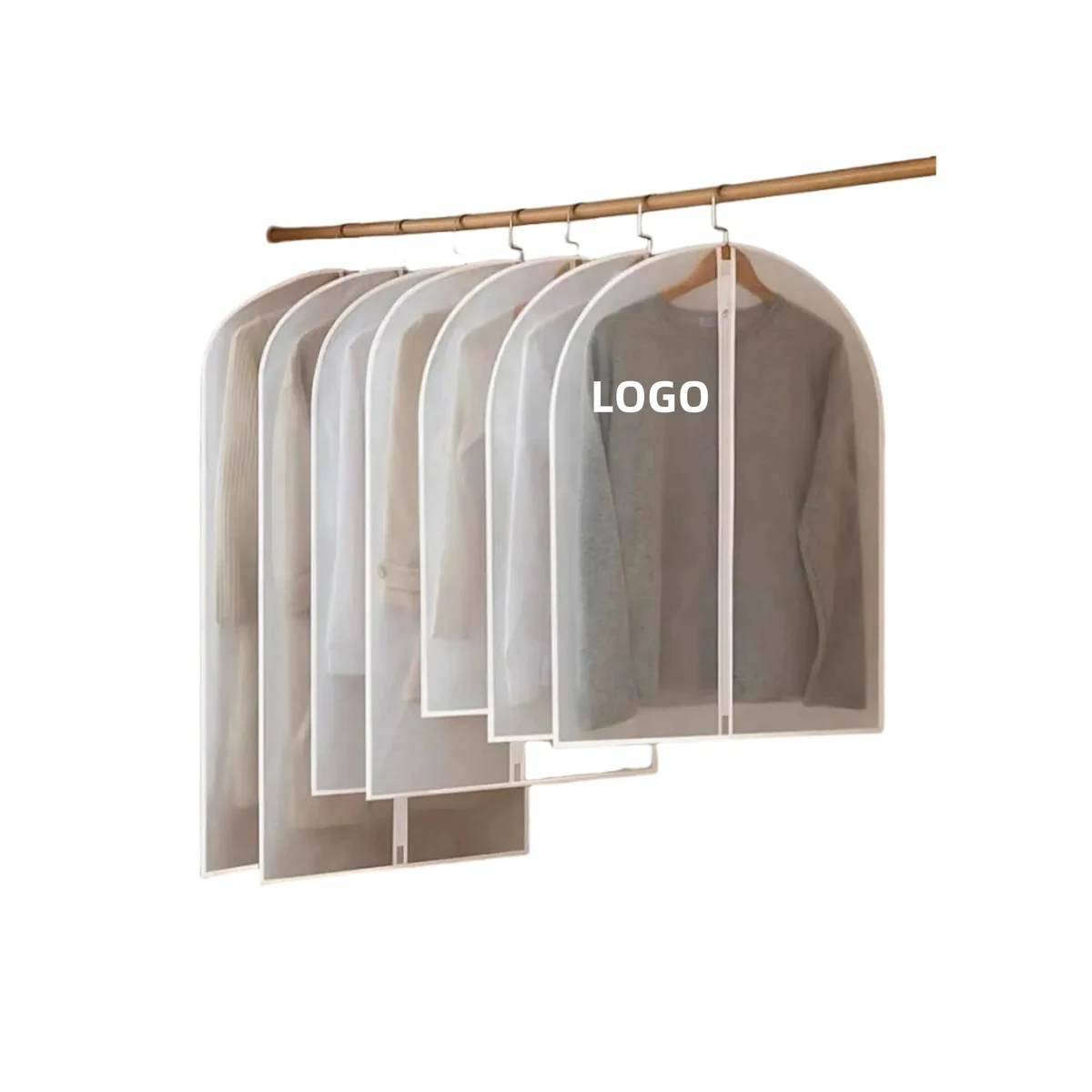 Custom Clear Garment Bags Zipper Clothes Covers 1