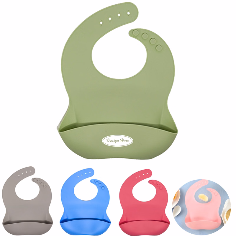 Waterproof Silicone Baby Bibs for Mess-Free Mealtime
