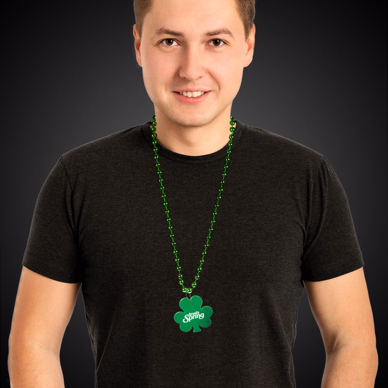 2 1/2" Clip On Shamrock Medallion Badge