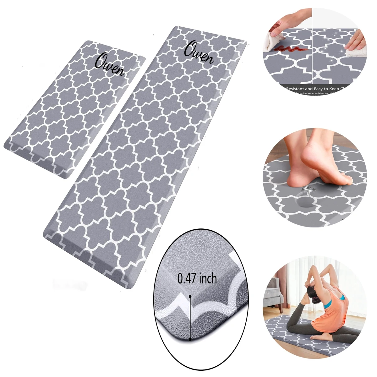 Kitchen Mat 2 Piece Rug Combination Set 1