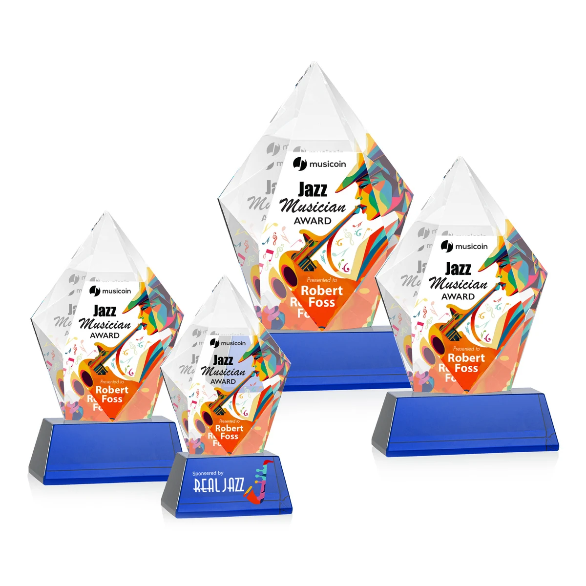Devron VividPrint™ Award on Base - Blue 1