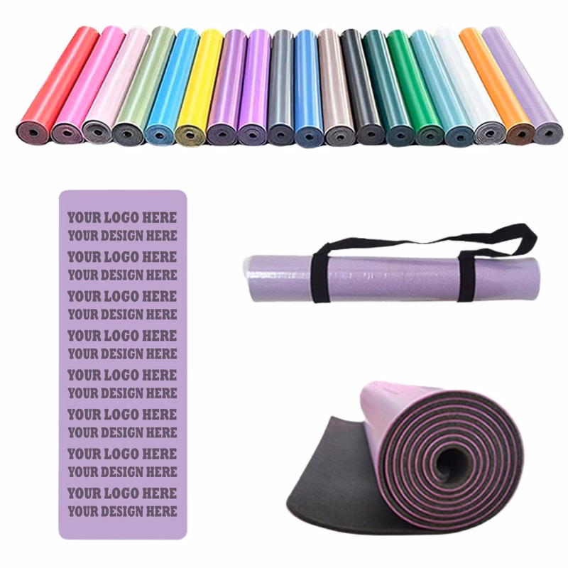 Custom Logo Yoga Mat With Carry Strap