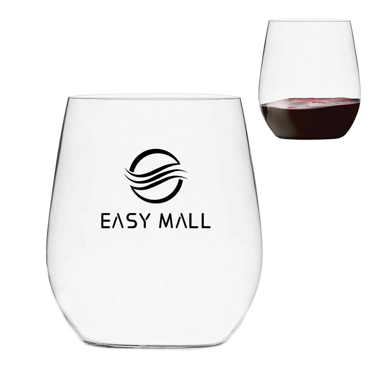 12oz PET Stemless Wine Glasses 1