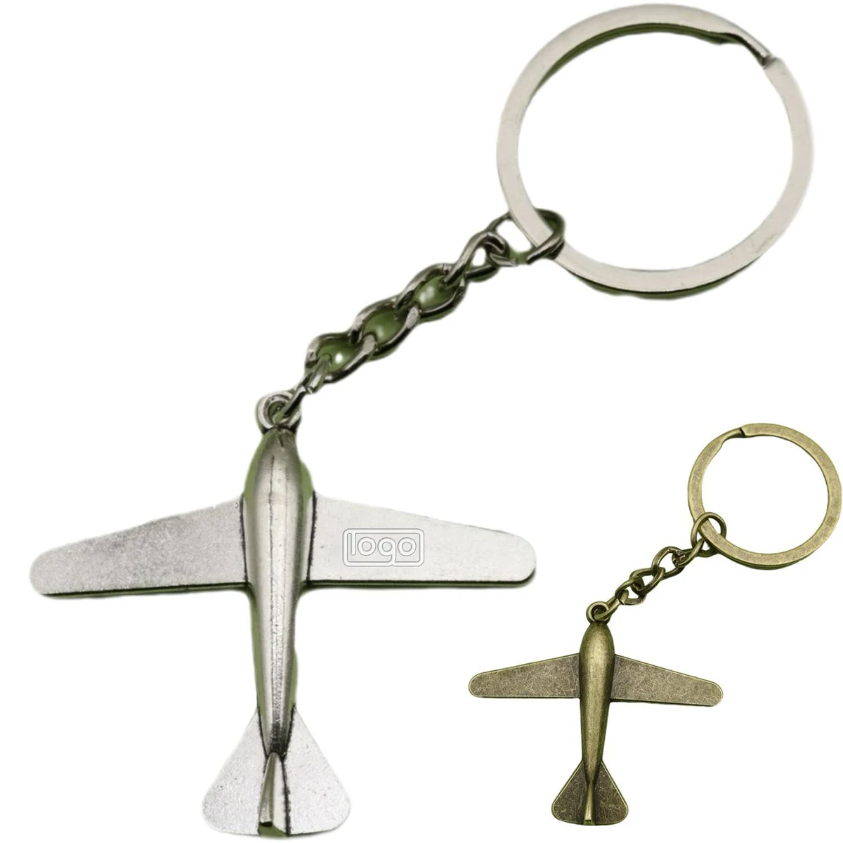 Zinc Alloy Airplane Keychain 1