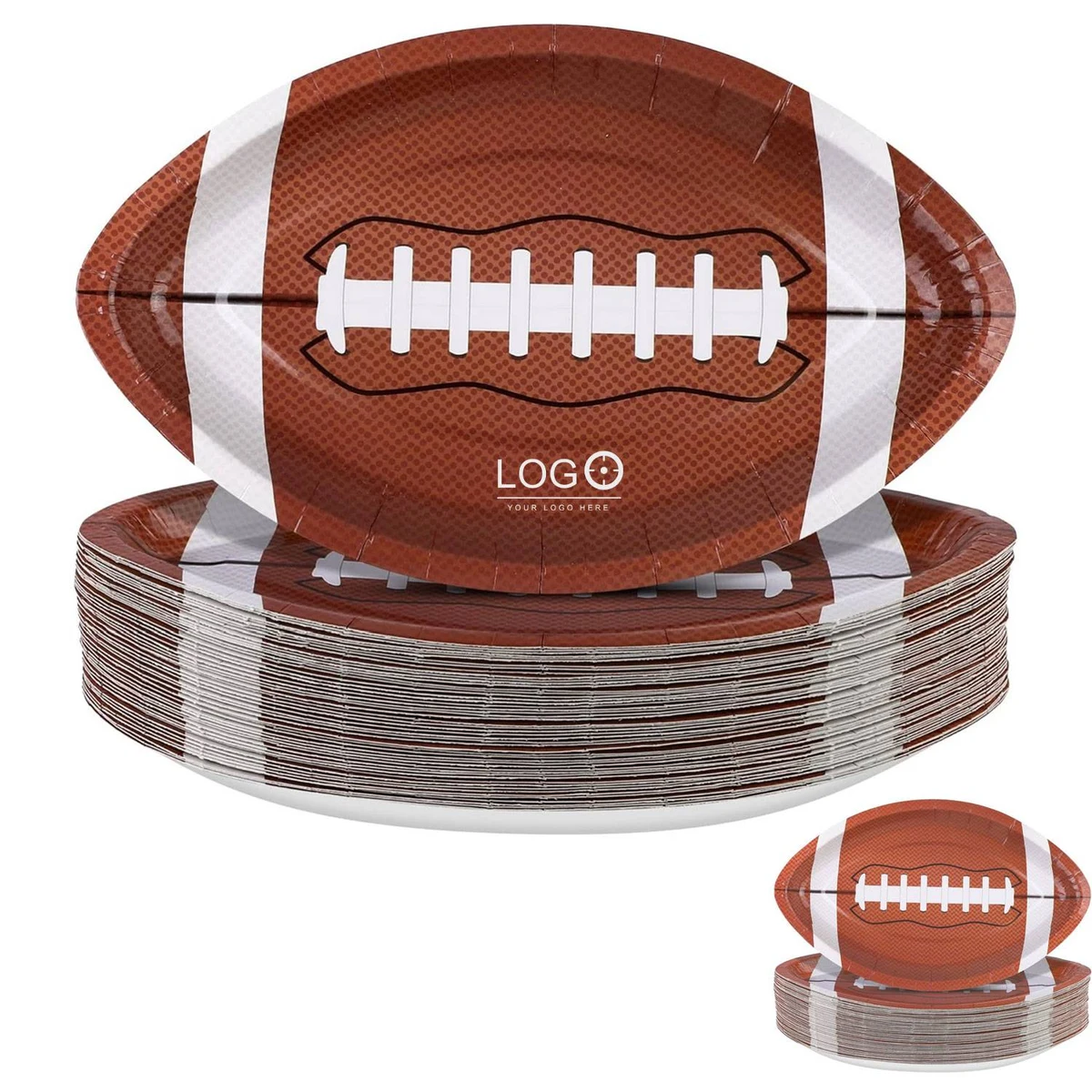 20-Pack Disposable Football Paper Plate 1