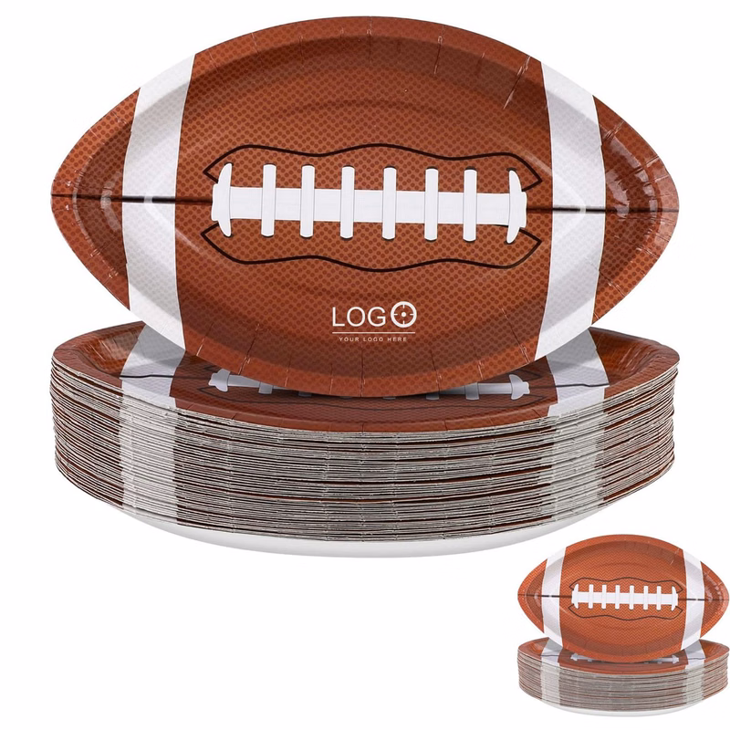20-Pack Disposable Football Paper Plate