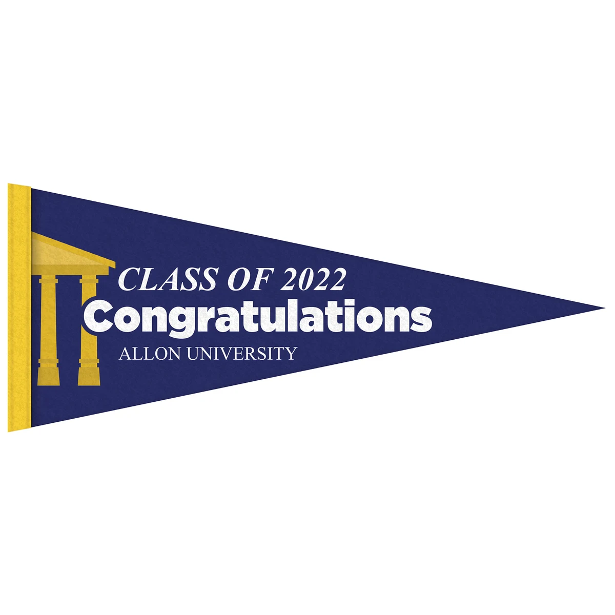 5" x 12" Digitally Printed Single Sided Custom Felt Pennant 1