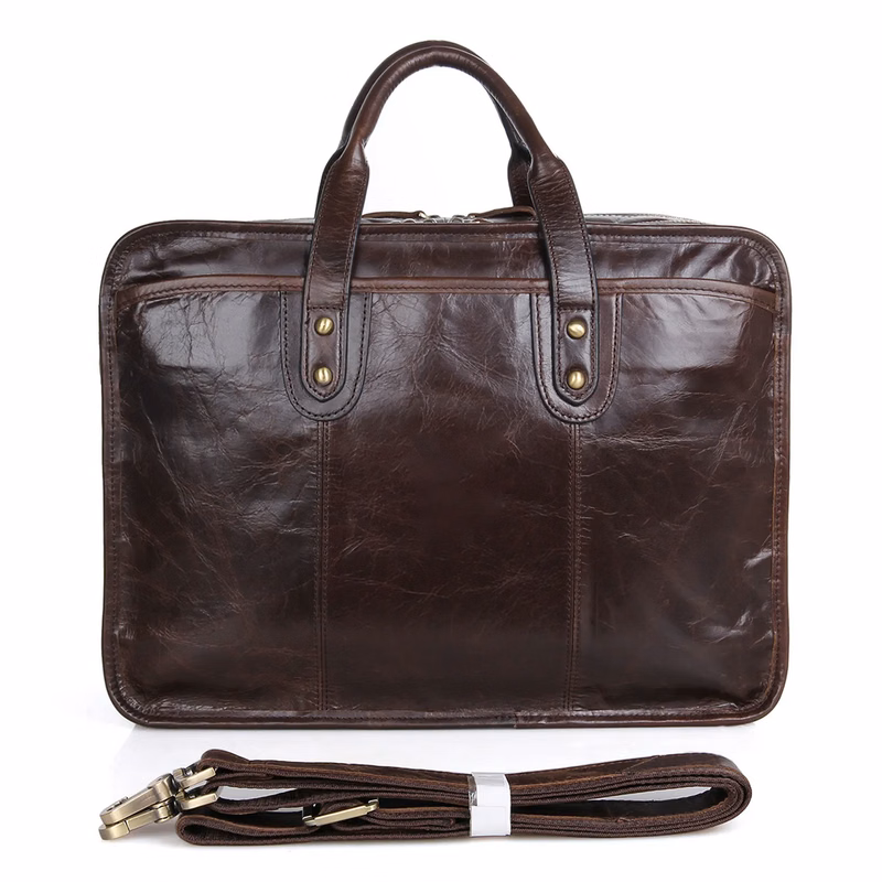 Leather Waterproof Briefcases Messenger bag for Men