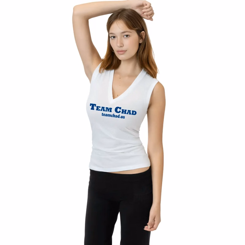 Poly Cotton Sleeveless V-Neck