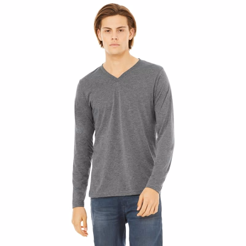 Bella Unisex Jersey Long-Sleeve V-Neck T-Shirt