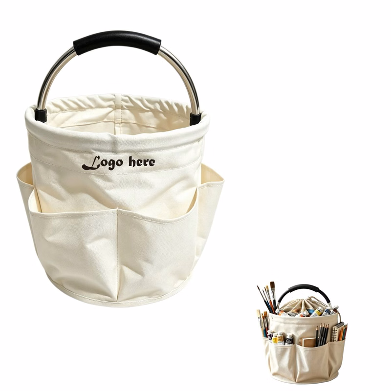 Multi?Pocket Collapsible Oxford Fabric Storage Bin With Handle