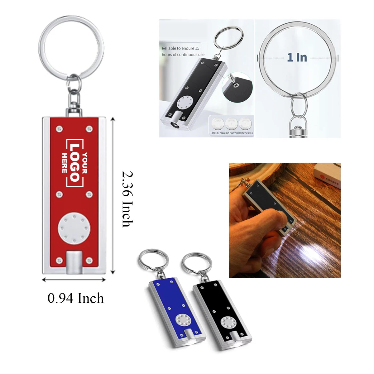 Mini LED Flashlight Key Ring 1