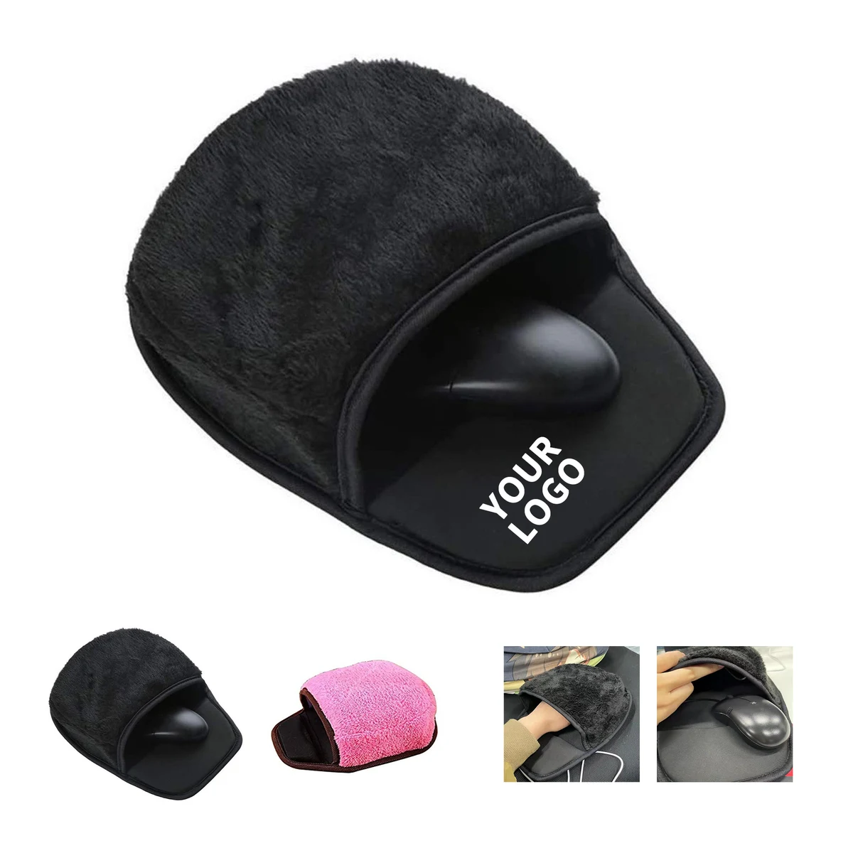 USB Powered Hand Warmer Mouse Pad 12" By 9" Short Plush 1