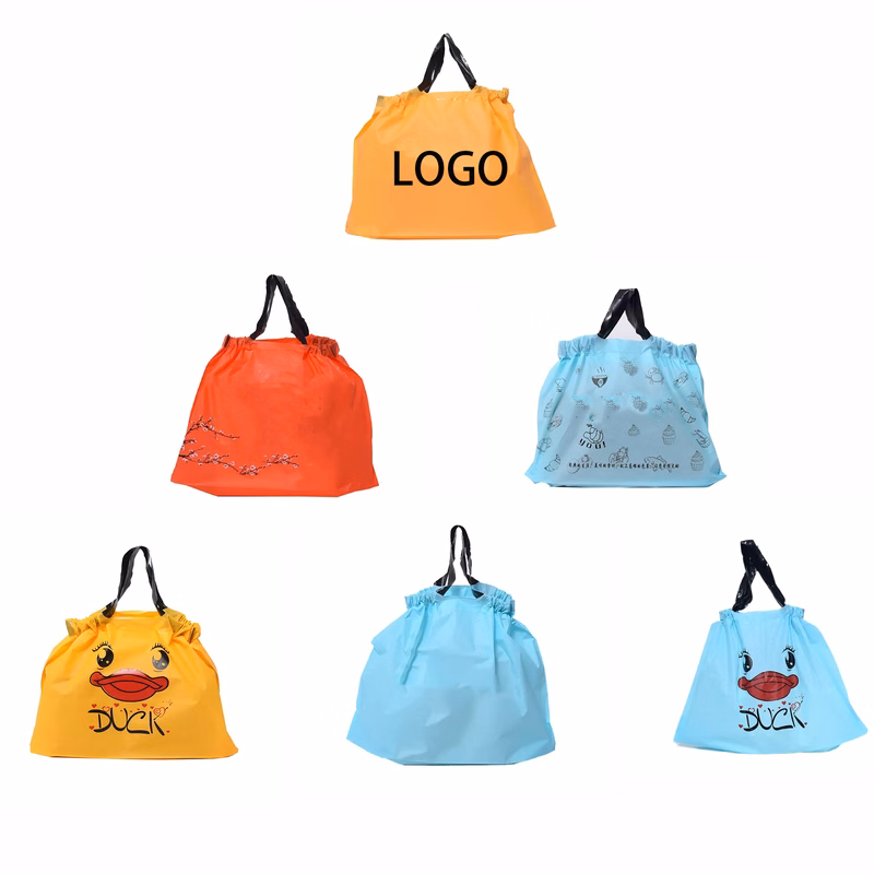 Custom Disposable Drawstring packaging Bag MOQ 100pcs