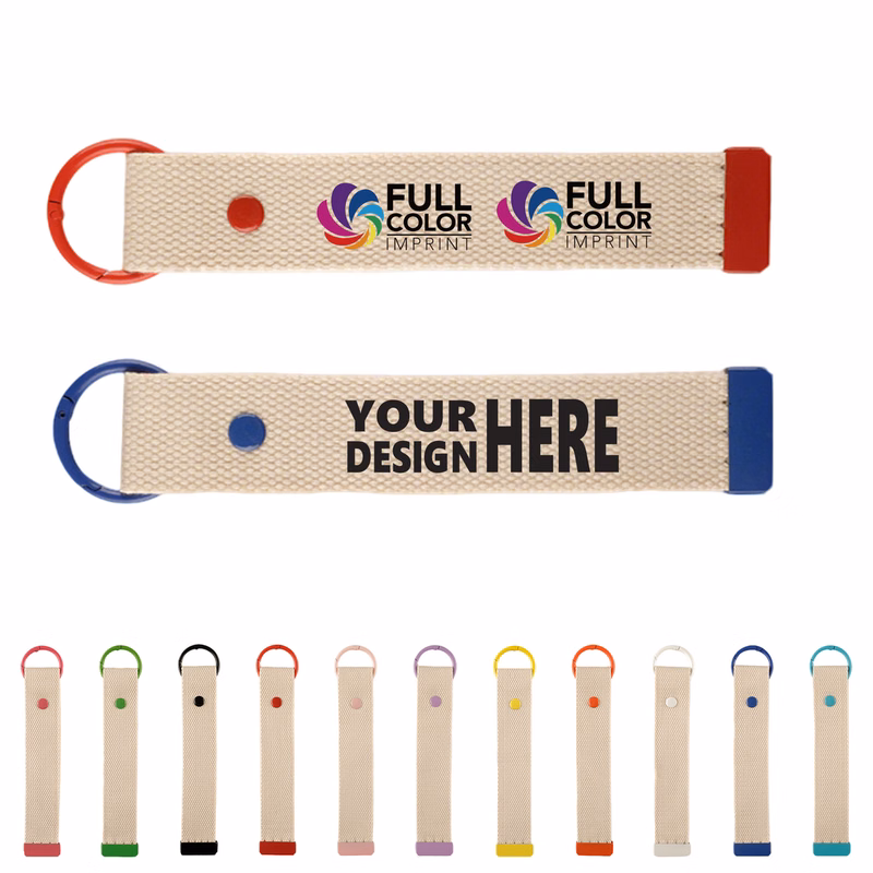 Colorful Polyester Woven Loop Keychain