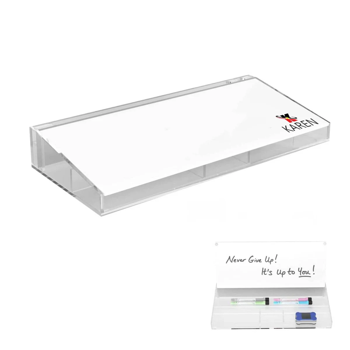 Desktop Whiteboard Dry-Erase-Board Computer Keyboard Stand 1
