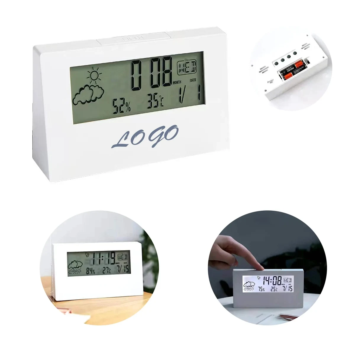 Large Display Desk Clock With Night Light 1