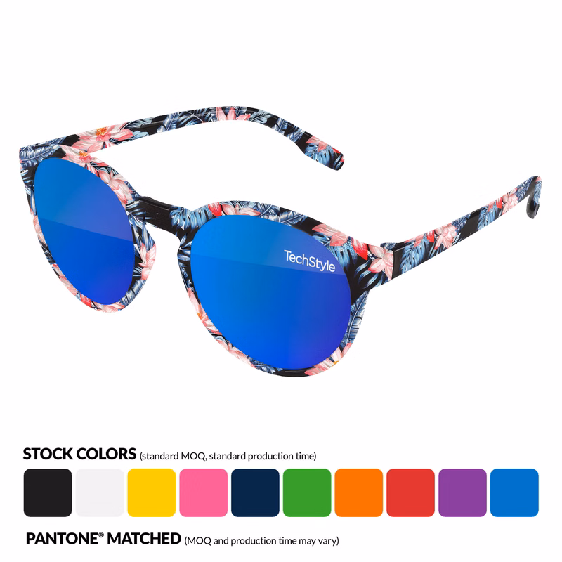 Vicky Mirror Sunglasses w/ full color full frame sublimation wrap