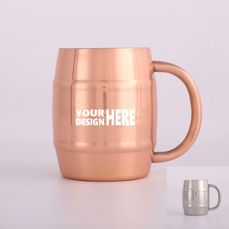 16 oz Copper Plated Stainless Steel Moscow Mule Mug