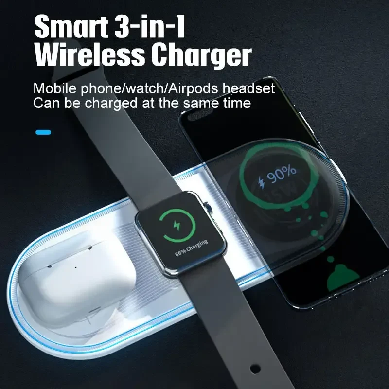 3 in 1 15Watt Wireless Charging Pad 1