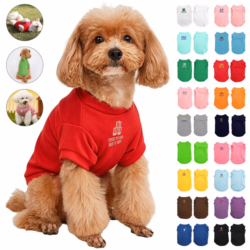 Solid Color Dog T-Shirt Pet Vest
