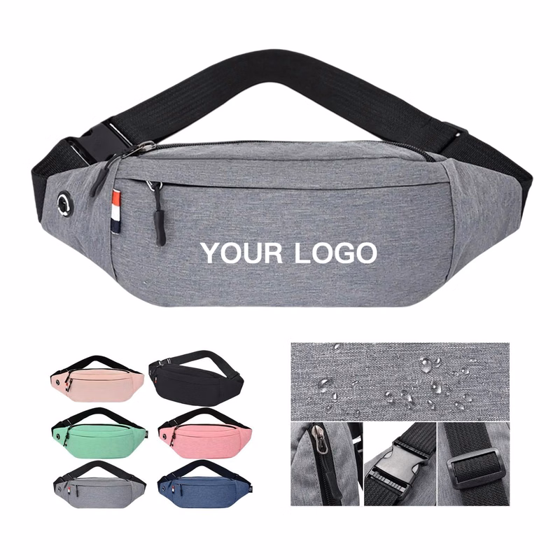 Oxford Cloth Waist Bag with Front Pocket