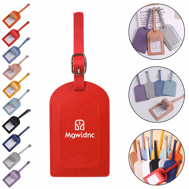 PU Leather Luggage Tag with Window