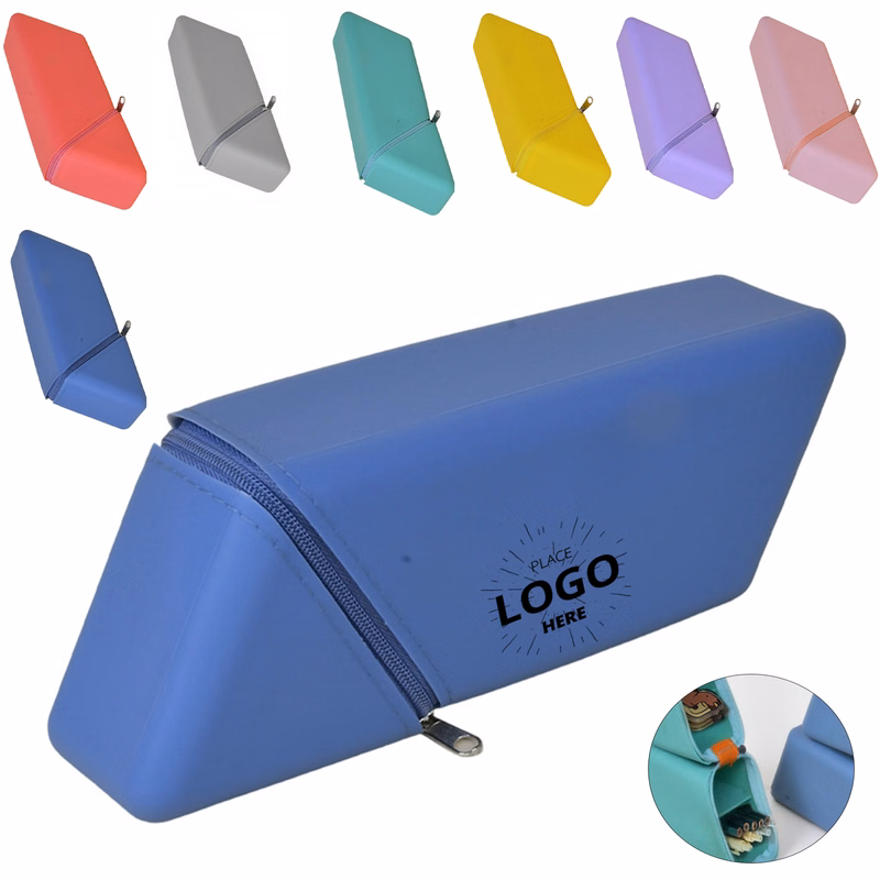 Multi?Purpose Silicone Student Zipper Pencil Case
