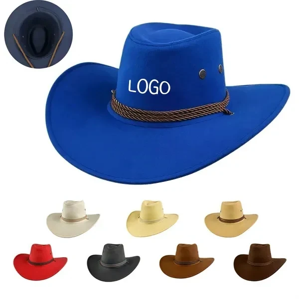 Suede Cowboy Hat with Western Headwear 1