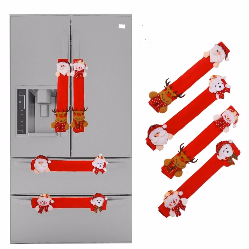Christmas Refrigerator Door Handle Covers Set of 4