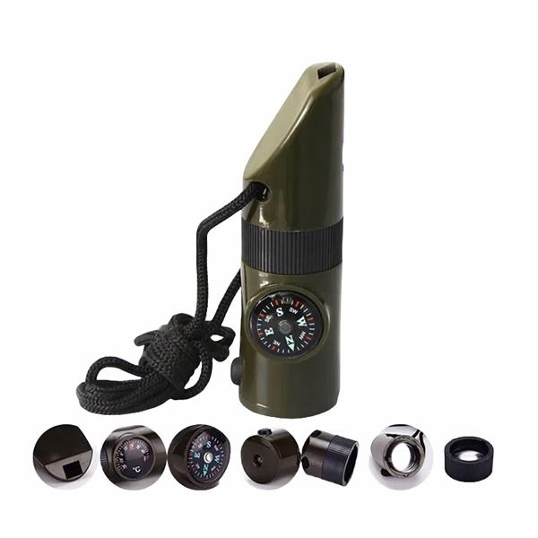 Multifunctional Outdoor 7-In-1 Survival Whistle