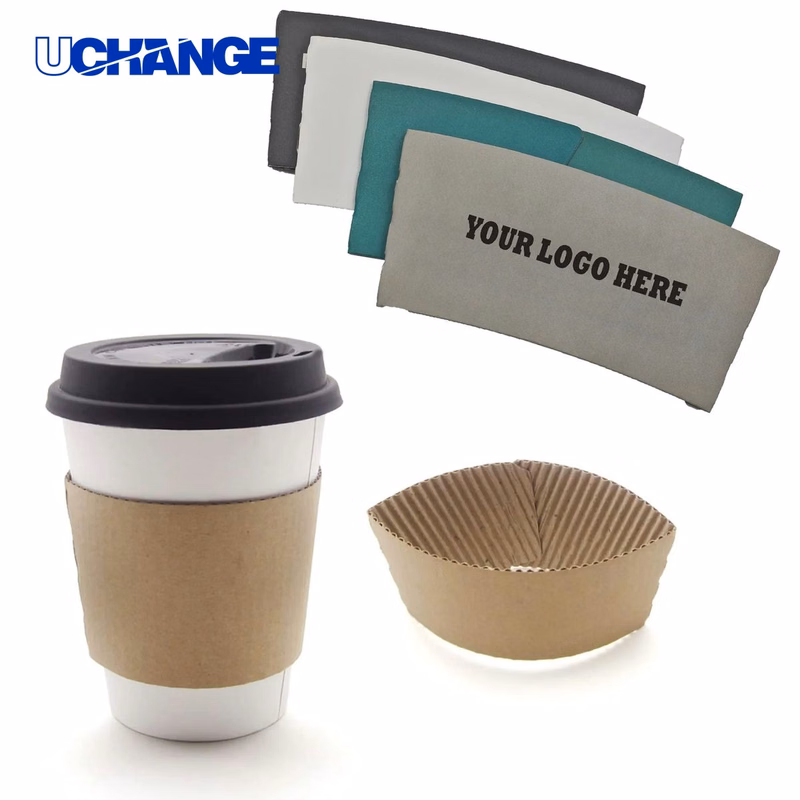 Heat Insulation Corrugated Kraft Coffee Cup Sleeve