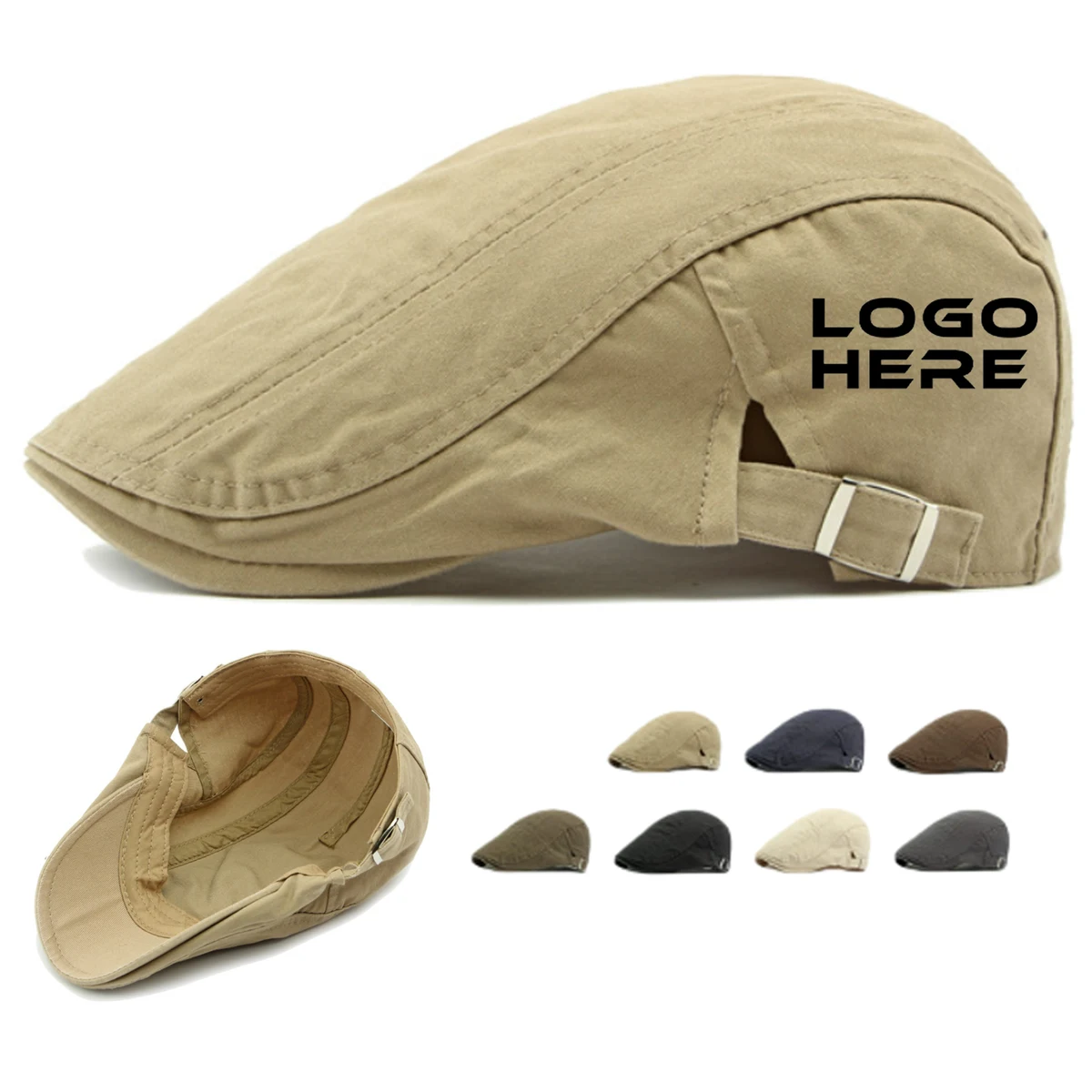 Mens Cotton Newsboy Cap 1