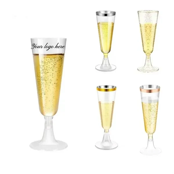 Plastic Flutes Plastic Champagne Glasses for Commutes, Fitness and Travel 1