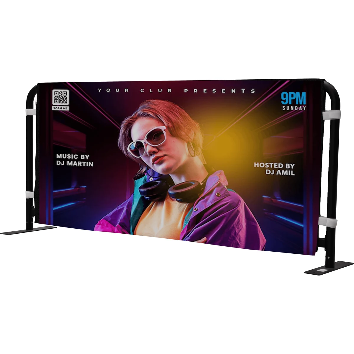 6.5ft Crowd Barrier Jacket- Full Kit 1