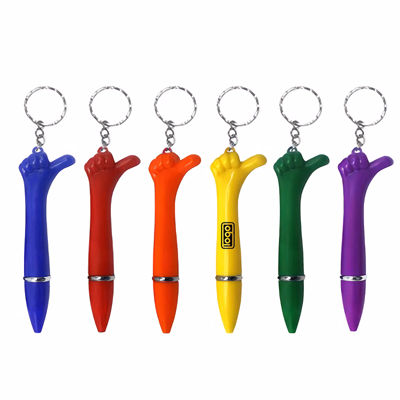 Thumb Design Pen With Keychain